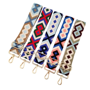 Ethnic Style Jacquard Replacement Bag Strap Adjustable Shoulder Strap For Crossbody Handbag Purse Polyester Accessories