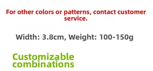 Detail showing cross-body shoulder strap dimensions with 3.8cm width and 100-150g weight