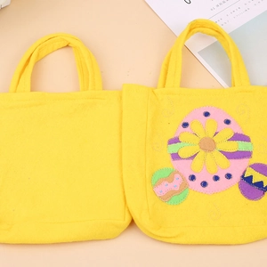 Sac à Main de Pâques en Feutre Jaune Tournesol Motif Marguerite Sac Cadeau Pour Enfants Bonbons Œuf de Pâques Décoration de Fête