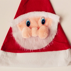 Christmas Santa hat with large nose and white beard decoration for kids and adults