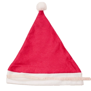 Classic Red White Santa Hat For Adults And Kids Non-woven Fabric Plush Trim Christmas Party Costume Hat Holiday Decoration Accessory
