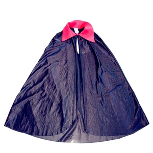 Classic reversible red and black Halloween vampire cloak with a high stand-up collar