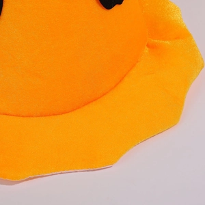Orange velvet Halloween pumpkin wizard hat for kids and adults costume accessories