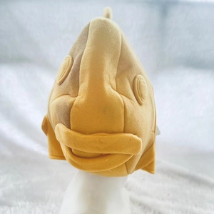 Funny yellow fish-shaped plush hat for photo props and party costumes