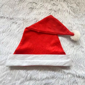 Bonnet de Noël classique rouge et blanc en peluche pour adultes et enfants de fête