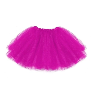 Close-up of layers of bright purple mesh fabric and elastic satin waistband for tutu