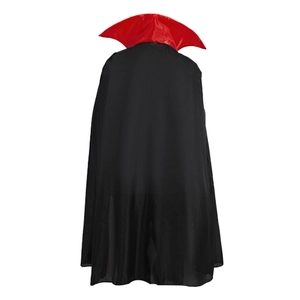 Cape de vampire classique noire avec col montant rouge pour Halloween et jeux de rôle