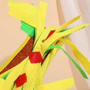 Funny taco food shaped plush accessory for party costumes or pets in soft fabric