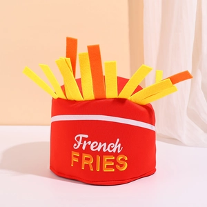 Creative french fries plush party hat for fun costumes and Thanksgiving performance props
