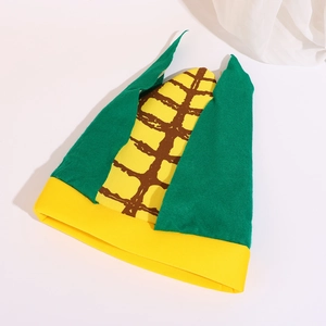 Chapeau de maïs jaune amusant avec feuilles en feutre vert pour fêtes costumées