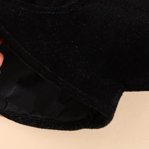 Black Ace of Spades party hat with premium velvet finish and breathable mesh lining