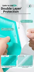 Detail of disposable toilet seat cover with skin-friendly paper and waterproof PE film