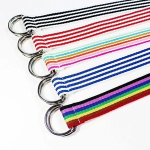 Ceintures polyvalentes en toile de nylon avec boucles en D et divers motifs rayés