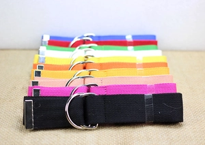 Plusieurs couleurs de ceintures en toile nylon avec doubles boucles en D en métal