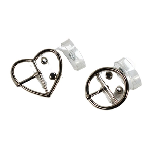 Cintura trasparente in PVC da donna con fibbie a cuore e tonde in metallo lucido