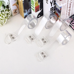 Fashion Women Transparent PVC Belt Resin Buckle Punch Free Clear Waist Strap Heart Geometric Buckle Casual Accessory