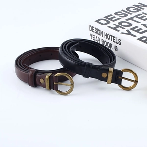 Cintura Vintage Unisex In Ecopelle Con Fibbia In Lega Nero Caffè Cintura Versatile Per Jeans Casual Studenti Accessorio