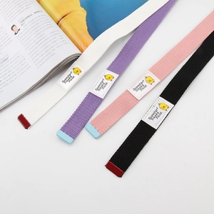 Colorful canvas belts for girls featuring cute duck patches and double d-ring buckles