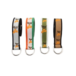 Canvas belts with butterfly print and double D-ring buckles for students and fashion jeans