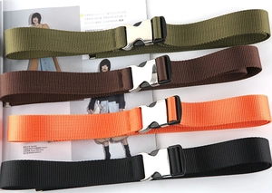 Details zu hochfesten Metallschnallen und strukturierten Nylon-Taktikgürteln in vier Farben