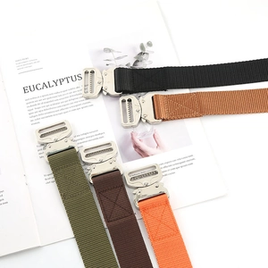 Tactical nylon utility belt with quick-release metal buckle in five assorted colors