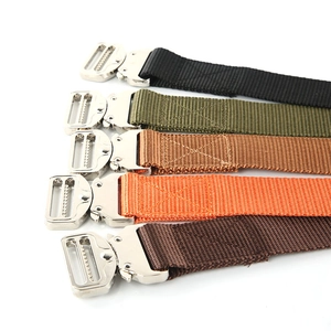 Tactical nylon belts with quick-release metal buckles in five military colors for outdoors