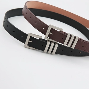 Ceinture Femme en Cuir PU Mode Boucle à Ardillon en Alliage Ceinture Polyvalente Anneaux Métalliques Accessoire de Robe Décoratif