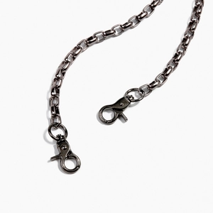 Hip hop punk style gunmetal trouser chain with sturdy swivel lobster clasps for men