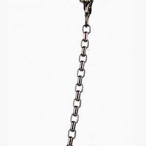 Men's hip-hop punk metal wallet chain in dark nickel finish with secure lobster clasps