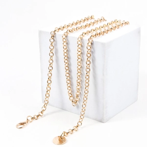 Minimalistischer goldener Metall-Kettengürtel für Damen mit Karabinerverschluss