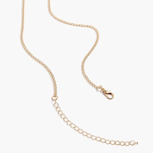 Chaîne de taille dorée minimaliste avec pendentif ECG, fermoir mousqueton et chaîne d'extension