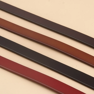 Fashionable cowhide leather belt for women featuring minimalist metal figure-8 buckle design