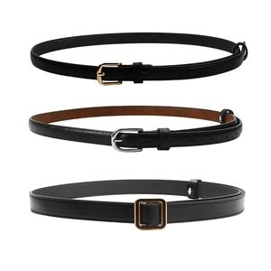 Mode Femmes Similicuir Ceinture Mince Polyvalente Simple Ceinture de Taille Mince Avec Boucle en Alliage Pour Accessoires de Robe de Jeans