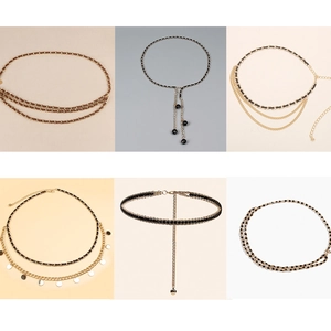 Ceinture Chaîne de Taille en Métal Vintage pour Femme Avec Künstliche Perles en Cuir PU Tressé Chaîne en Or Bijoux de Corps Ceintures Ajustables pour Fête