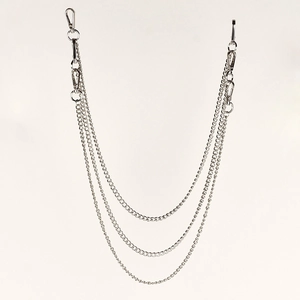 Punk Metal Multilayer Trouser Chain For Men Women Hip Hop Silver Waist Chain Detachable Alloy Jean Belt Chain Fashion