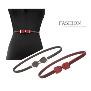 Ceinture Femme Fine Élastique à Ressort Métallique Boucle Nœud Élégante Taille Décorative pour Robes Accessoire de Mode
