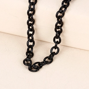 Fashionable punk style gun black multilayer metal trouser chain for jeans accessories