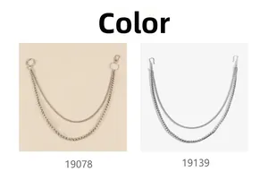 Comparison of double-layer metal hip hop chains with ring and lobster clasp styles