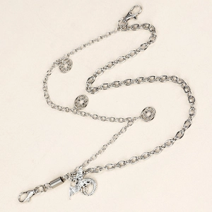 Hip hop punk trousers chain with silver dragon pendant and lobster clasps for jeans