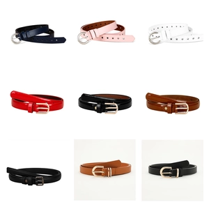 Ceinture Femme en Cuir PU Mode Minimaliste Texture Litchi Boucle en Alliage Polyvalente Ceinture de Taille pour Jeans Accessoire Quotidien