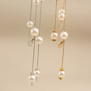 Ceintures chaîne en perles faites à la main en or et argent avec strass pour robes