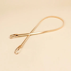 Elastischer goldener Schlangenkettengürtel mit Hakenverschluss für elegante Kleider
