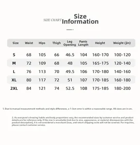 Detailed size chart for vintage distressed jeans showing waist and length in CM