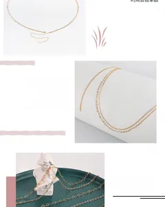 Close-up of golden double-layer heart waist chain with adjustable alloy clasp and links