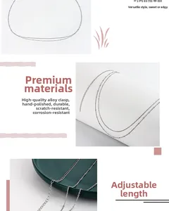 Détail de la chaîne de taille double couche en argent avec fermoir mousqueton réglable et alliage