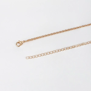 Catena per il corpo in oro da donna con chiusura a moschettone e catenella di estensione regolabile
