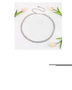 Detail of silver link chain belt with adjustable 70 plus 30 cm length for dresses