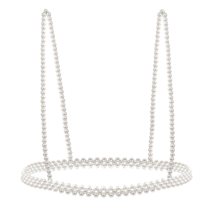 Elegante parelmoer lichaamsketting met schouderbanden en meerrijige riem voor jurken