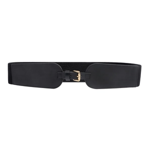 Ceinture élastique noire pour femme avec boucle dorée pour ajuster les robes d'été
