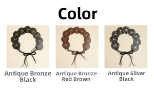 Drei Vintage-Gürtel im Western-Stil in Bronzeschwarz, Rotbraun und Antiksilber-Optik